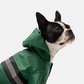 Green Rain jacket for dogs