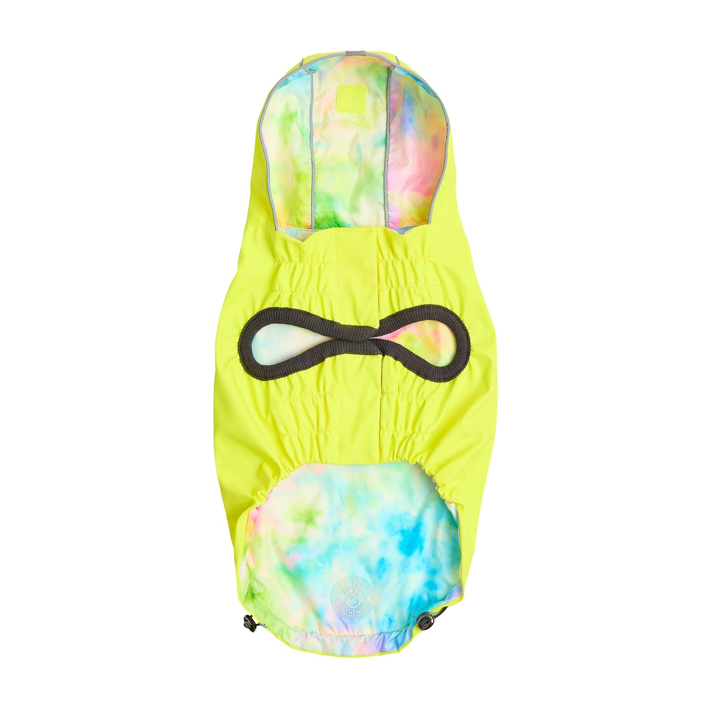 The Reversible Raincoat - Neon Yellow with Tie Dye