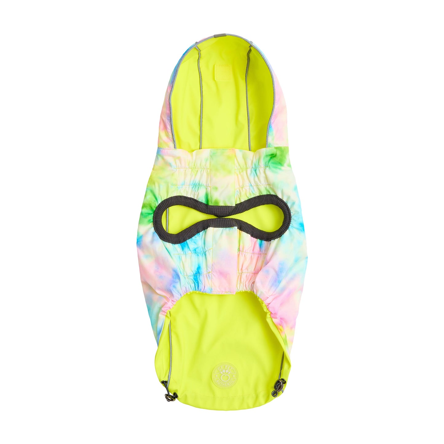 The Reversible Raincoat - Neon Yellow with Tie Dye