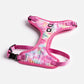 Poplin Dog Harness - Pink Tie Dye