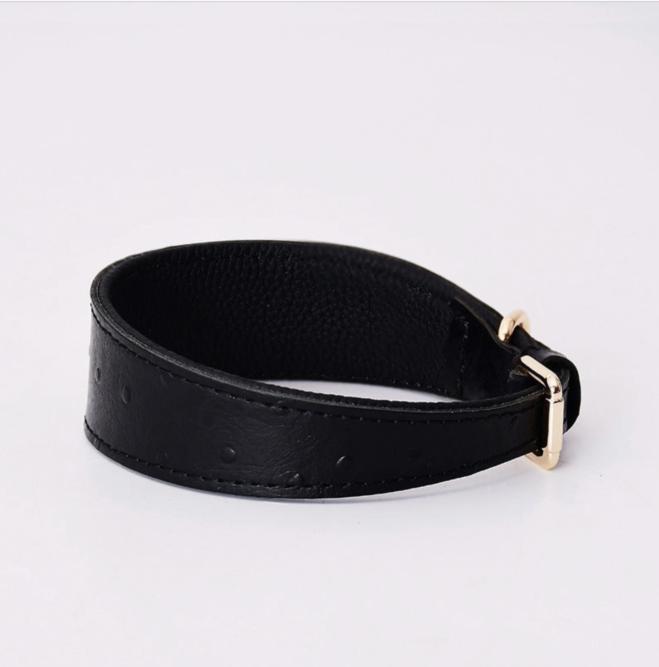 The Clyde Leather Solid Dog Collar